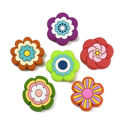 Силиконовые бусины, фокусные бусы, цветок