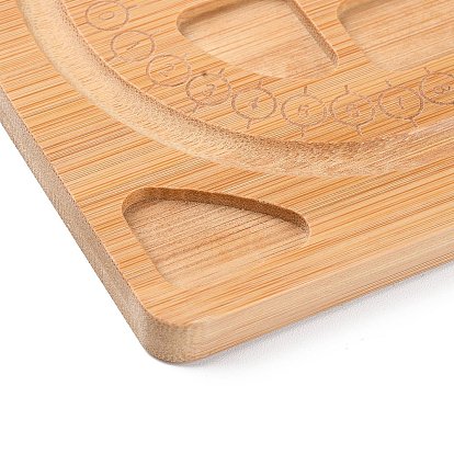 Bamboo Jewelry Bead Board, Wooden Necklace Trays with Scale Design, Jewelry Organizer Mat for DIY Bracelet Necklace Making Tool