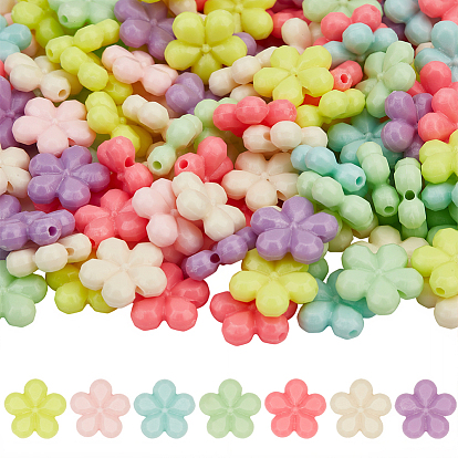 150 непрозрачные акриловые бусины, цветок, граненые