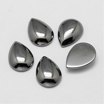 Non-magnétiques cabochons hématite synthétiques, goutte 