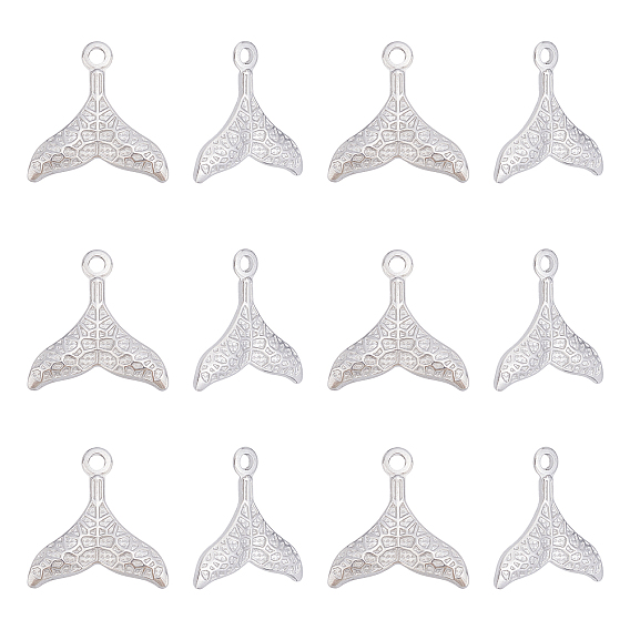 Pendentifs en acier inoxydable, , queue de poisson