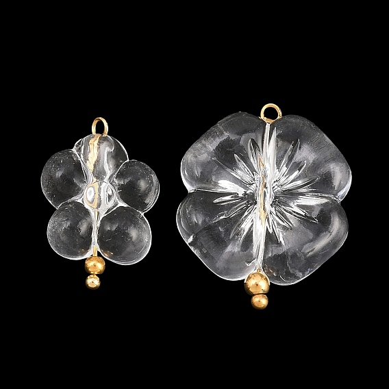 Прозрачные акриловые и нержавеющие стальные подвески, , золотые