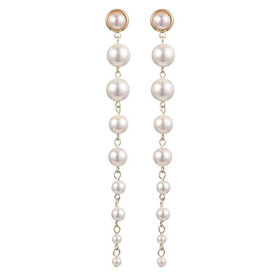 Серьги-гвоздики с кисточками из ракушечного жемчуга для женщин, золотые