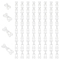 120Bgas 4 Styles Nylon & Iron Hook and Eye, Collar, Dress, Trouser Buckle Hooks Eyes