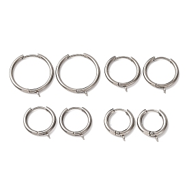201 Выводы из нержавеющей стали серьги обруча, с 316 нержавеющей стали, с петлями
