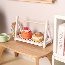 Ornements miniatures en bois en forme d'étagère, accessoires de maison de poupée micro paysage, faire semblant de décorations d'accessoires