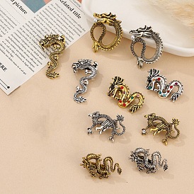 Dragon Alloy Brooch for Men