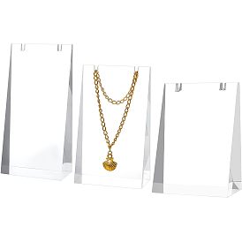 Présentoirs en acrylique, pour présentoirs à bijoux, rectangle