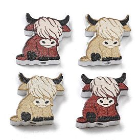 Печатные деревянные бусины, крупный рогатый скот