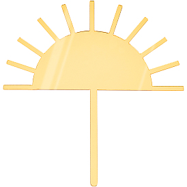 8шт. украшения для торта в виде солнца на день рождения, акриловая зеркальная вставка для торта, принадлежности для украшения торта