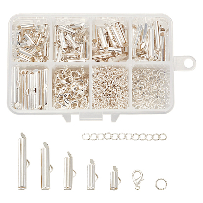 Diy ювелирная фурнитура, с латунными вставками на торцевых застежках, застежки из когтей омара из цинкового сплава и железные цепи удлинителя