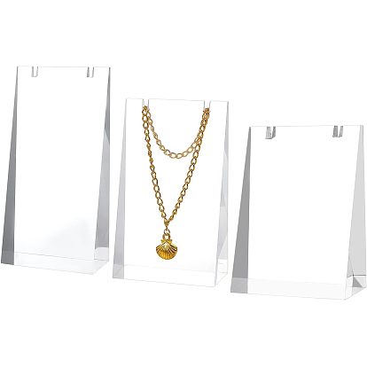 Présentoirs en acrylique, pour présentoirs à bijoux, rectangle