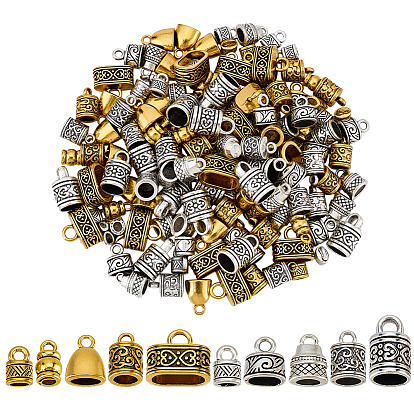 150шт 15 стили тибетский стиль шнур наконечники, без кадмия и без свинца