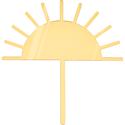 8шт. украшения для торта в виде солнца на день рождения, акриловая зеркальная вставка для торта, принадлежности для украшения торта