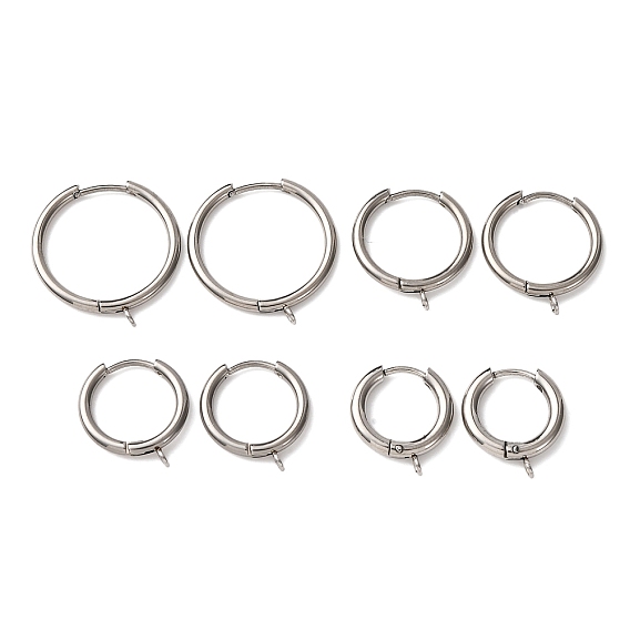 201 Выводы из нержавеющей стали серьги обруча, с 316 нержавеющей стали, с петлями