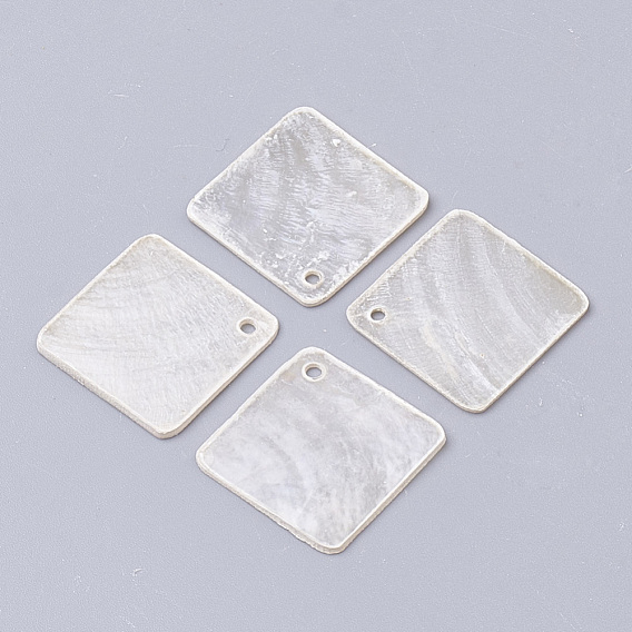 Capiz Shell Pendants, Rhombus