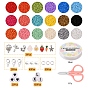 DIY Seed Beads Jewelry Set Making Kit, Including Glass Seed & Acrylic Beads, Alloy Clasps & Charms, Iron Bead Tips & Jump Rings