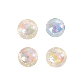 Perles de résine transparentes lumineuses, couleur ab , ronde