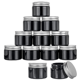 Стеклянная банка, с крышкой винта из белой жести, многоразовая косметическая банка, колонка