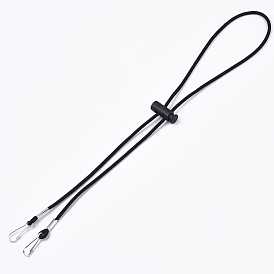 Регулируемый ремешок с эластичным шнуром, веревка держателя уха, с железными застежками-брелками и замком с пластиковым шнуром