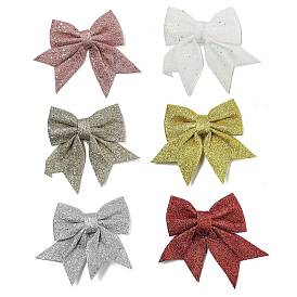 Glitter Foam Bowknot Ornament Accessories, for Party Christmas Tree Decoration