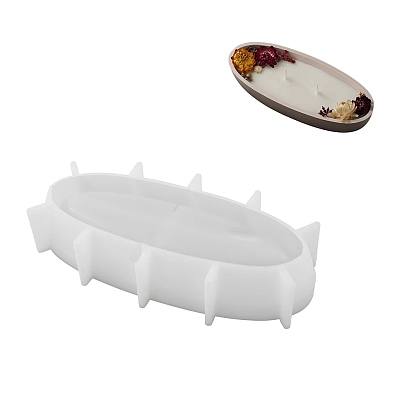 Oval Candle Boat Jar Molds, Creative Silicone Candle Vessels Pot Molds, Concrete Container Storage Tray Making Moulds