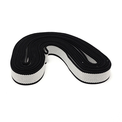 Polyester Braid Ribbon, Flat, Stripe Pattern, Garment Accessories