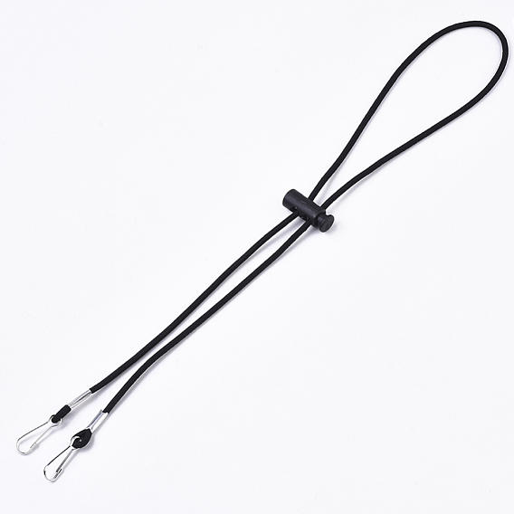 Регулируемый ремешок с эластичным шнуром, веревка держателя уха, с железными застежками-брелками и замком с пластиковым шнуром