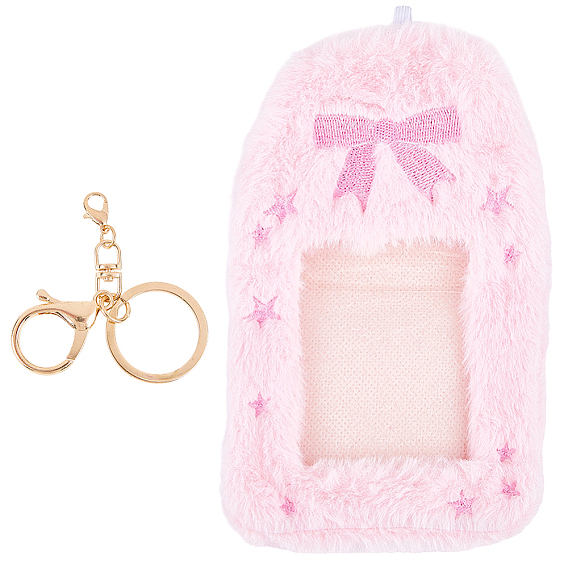 Сделай сам наборы для ключей, включая прямоугольный держатель для фотокарточек из акриловых волокон, железное кольцо для ключей