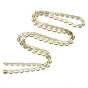 Brass Skull Link Chains, for Halloween Jewelry Making, Long-Lasting Plated, Unwelded