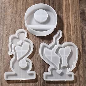 Силиконовые формы для свечей своими руками, для изготовления ароматических свечей, День святого Валентина