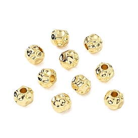 Круглые латунные бусины с канавками, с силиконовым, стойки покрытие, долговечный, без свинца и без кадмия