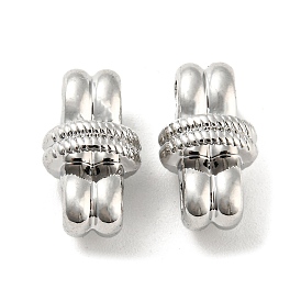 Rack Plating Alloy Knot Connector Charms,  Lead Free & Cadmium Free & Nickel Free