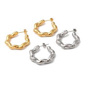 304 Stainless Steel Ring Stud Earring, Half Hoop Earrings