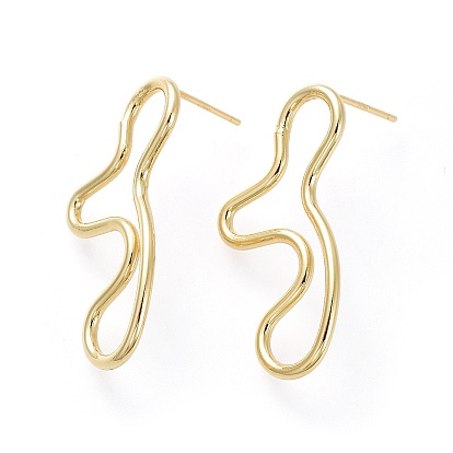 Латунь серьги, с ушными гайками и 925 булавкой из стерлингового серебра