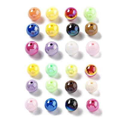 Непрозрачные акриловые бусины, круглые