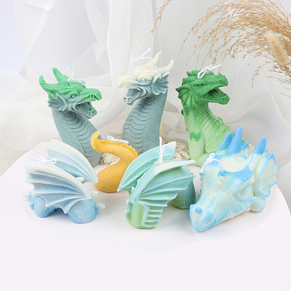 DIY Silicone Candle Molds, for Scented Candle Making, Dragon Head/Wing/Tail