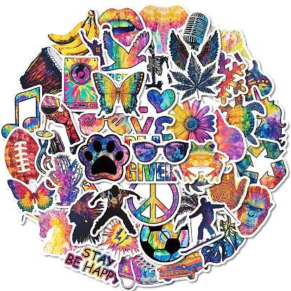 50шт. модные и крутые тематические бумажные наклейки, самослипание, для чемодана, скейтборде, холодильник, шлем, оболочка мобильного телефона