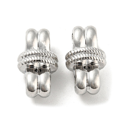 Rack Plating Alloy Knot Connector Charms,  Lead Free & Cadmium Free & Nickel Free