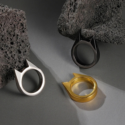 Кольцо из нержавеющей стали для кошек, кольцо для самозащиты костяшек