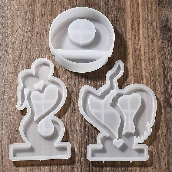 Силиконовые формы для свечей своими руками, для изготовления ароматических свечей, День святого Валентина