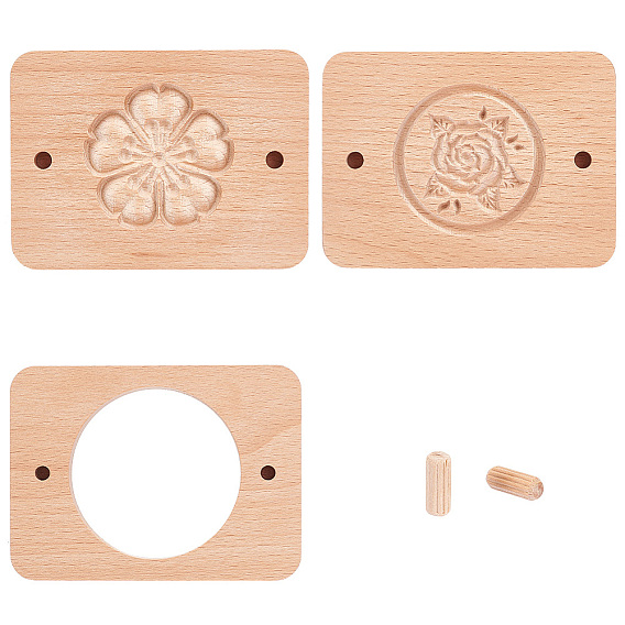 Fingerinspire 3 стили розы и сакуры деревянный ручной пресс для приготовления лунного торта, инструмент для изготовления кондитерских изделий, с дюбелями, для пирога с зеленой фасолью/торта с бобовой пастой