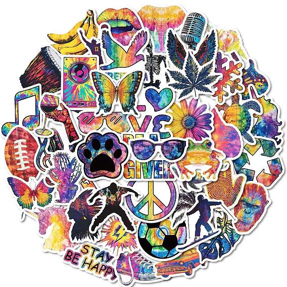 50шт. модные и крутые тематические бумажные наклейки, самослипание, для чемодана, скейтборде, холодильник, шлем, оболочка мобильного телефона