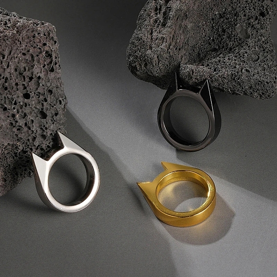 Кольцо из нержавеющей стали для кошек, кольцо для самозащиты костяшек