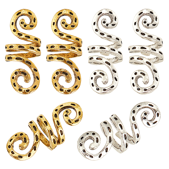 Манжеты из сплава для волос с покрытием, Ужасная катушка, для укладки волос, корона