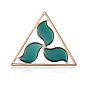 Light Gold Plated Iron Enamel Pendants, Triangle Pinwheel Big Pendants, 62.5x71.5x1mm, Hole: 1mm