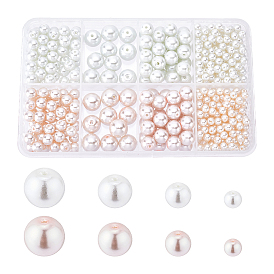 480 pièces de perles rondes en verre nacré peintes au four, nacré, ronde