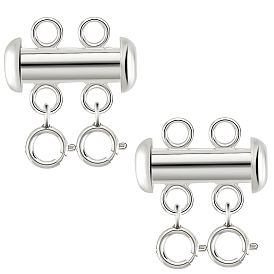 925 застежка из серебра, 2 нитей, 4-луночное, с двойными пружинными застежками