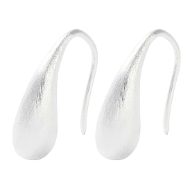 999 Sterling Silver Teardeop Dangle Earrings