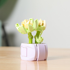 Пластиковые сочные цветы завод строительные блоки diy набор игрушек, суккуленты бонсай модель, для декора дома в подарок